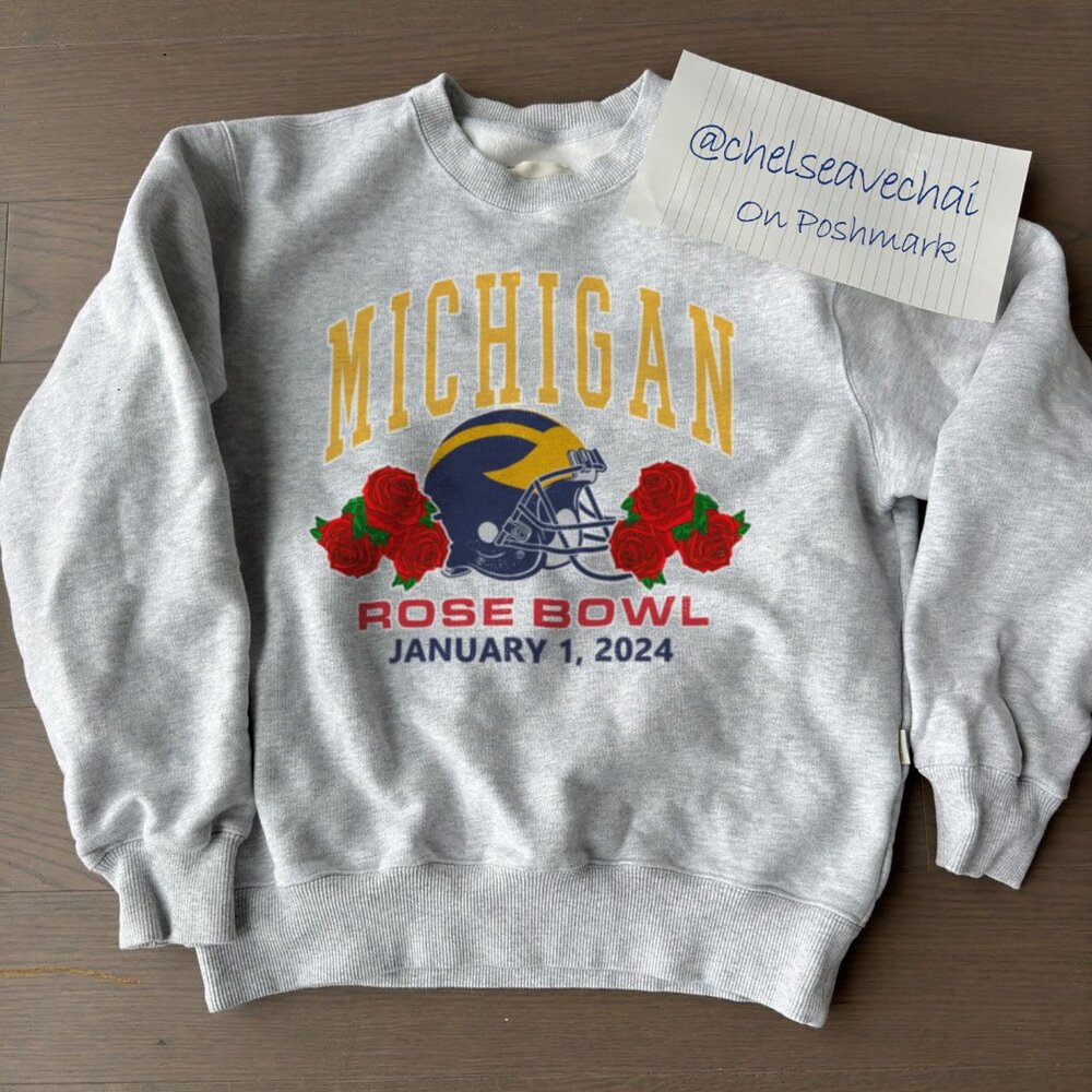 2023 2024 University of Michigan Wolverines Rose Bowl Football Sweatshirt